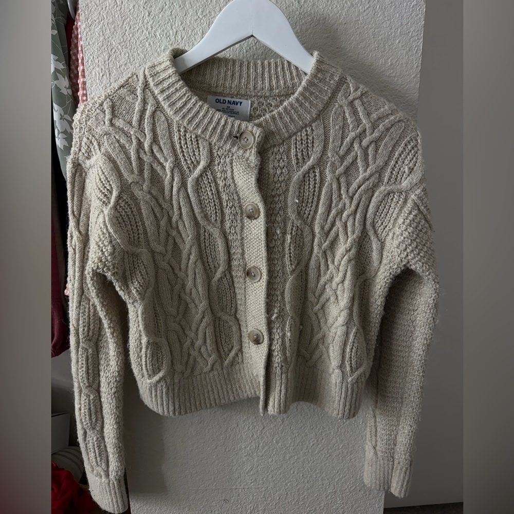 Old Navy Women's Cable Knit Cardigan - Beige